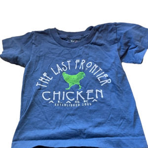 3/$20 Prairie mountain 2/4T short sleeve T-shirt blue chicken Alaska